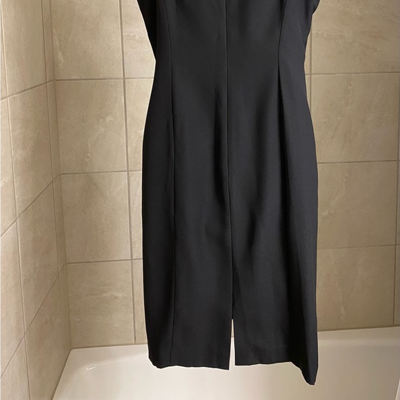 Vintage Adrianna Papell Evening black cocktail dress with bodice slits, size 10 - Picture 10 of 11